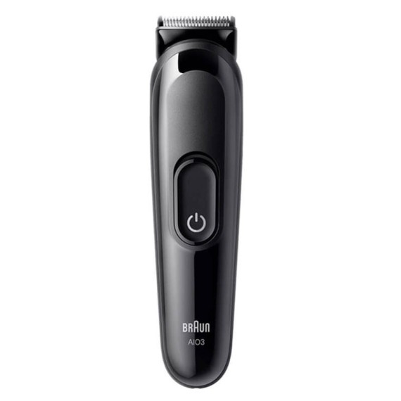 Tondeuse corps Braun pour barbe et cheveux, design noir élégant