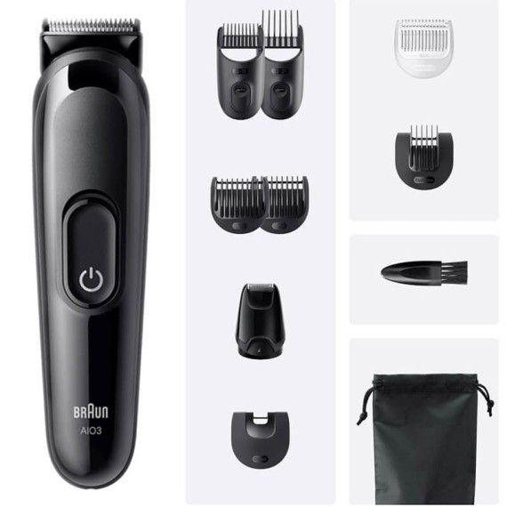Tondeuse Multifonction 10EN1 BRAUN AIO3560 rechargeable pour barbe et cheveux