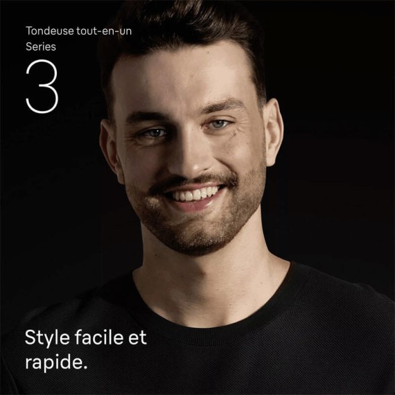 Tondeuse Braun étanche rechargeable pour barbe et cheveux