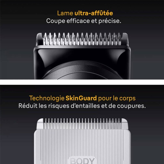 Tondeuse électrique Braun rechargeable avec sabots variés