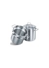 Marmite inox KORKMAZ 5 litres avec insert vapeur empilable