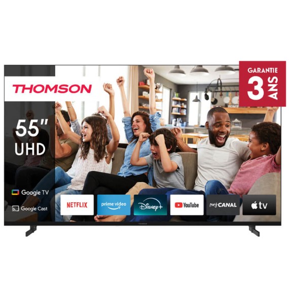 téléviseur thomson 55 pouces 4k design side feet