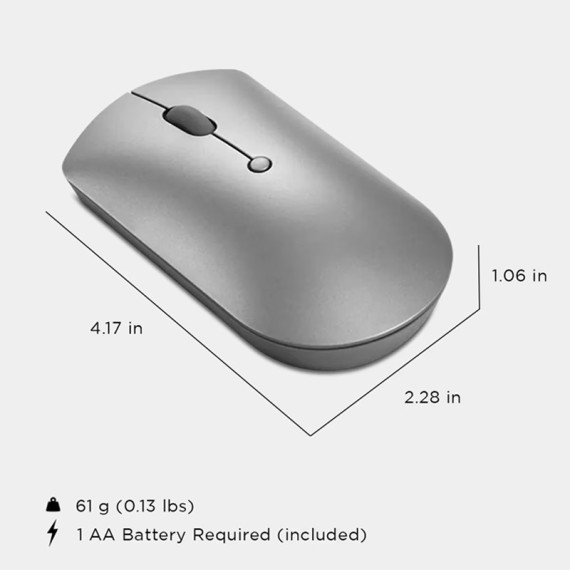 Souris silencieuse pour PC portable LENOVO 600 Gris