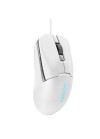 Rétroéclairage RGB personnalisable sur souris gamer blanche