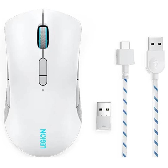 Souris gamer Lenovo Legion M600 design ambidextre gris