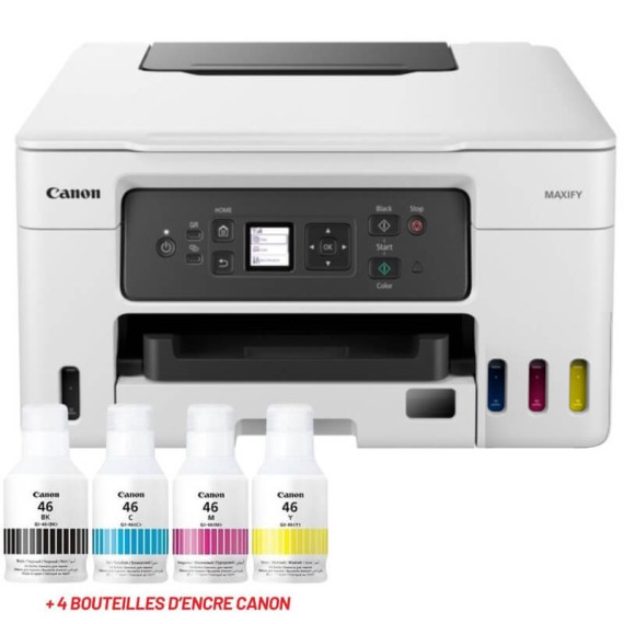 Imprimante Canon couleur GX3040 avec fonctions impression, copie et numérisation