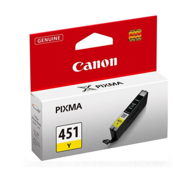 Cartouche Jet d'encre CANON CLI-451 jaune pour imprimante Pixma