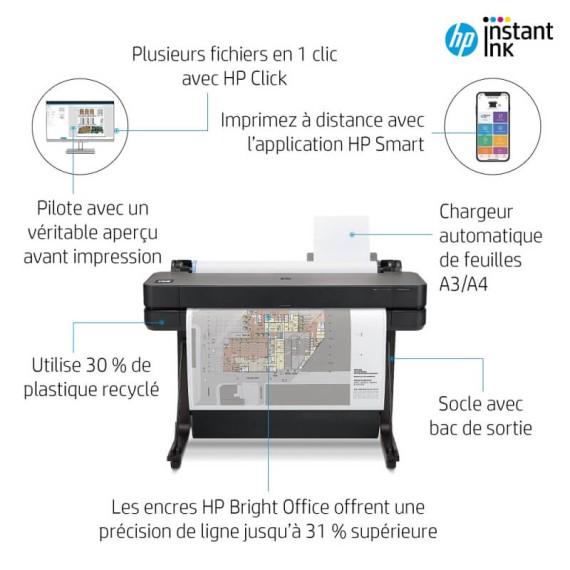 traceur HP DesignJet T630 Wi-Fi Tunisie