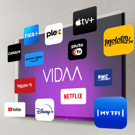 Téléviseur UHD 85 pouces Hisense 85A6K côté profil