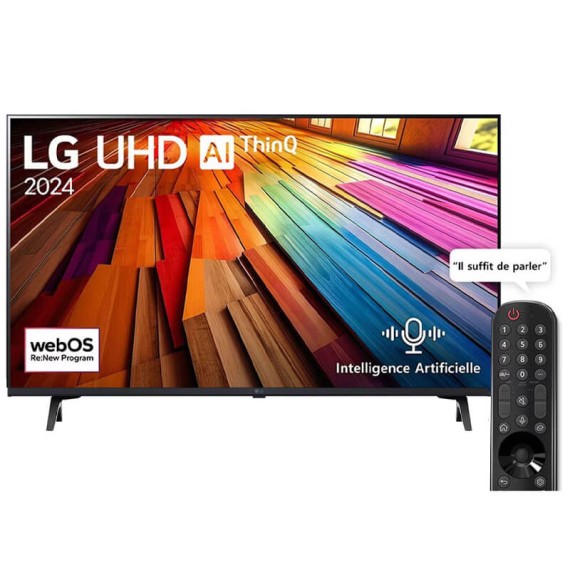 Téléviseur LG 43 pouces UHD élégant et moderne