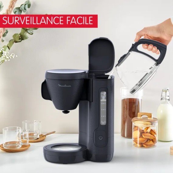 cafetière moulinex morning avec verseuse en verre 1.25 litres
