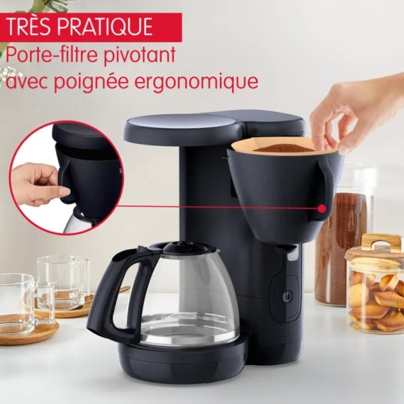 machine à café filtre moulinex bleu nuit vue de côté