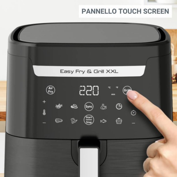 Friteuse électrique sans huile avec accessoires amovibles