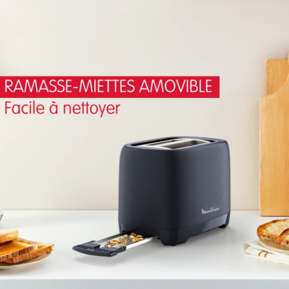 Grille-pain Moulinex Morning LT2M0810 avec tiroir ramasse miettes
