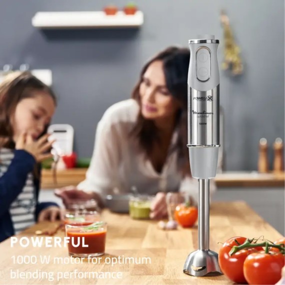 Mixeur cuisine Moulinex design compact gris