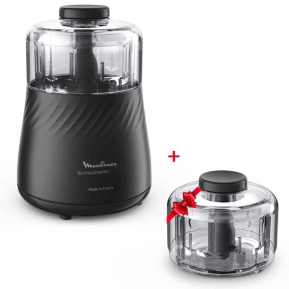 Moulinette MOULINEX DPA7R8M2 1000W - Noir vue de face