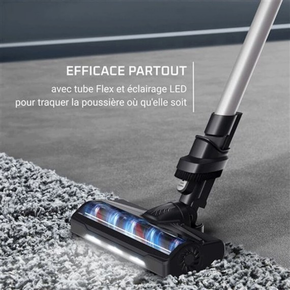 Aspirateur sans fil ROWENTA flexible tête LED pour parquet