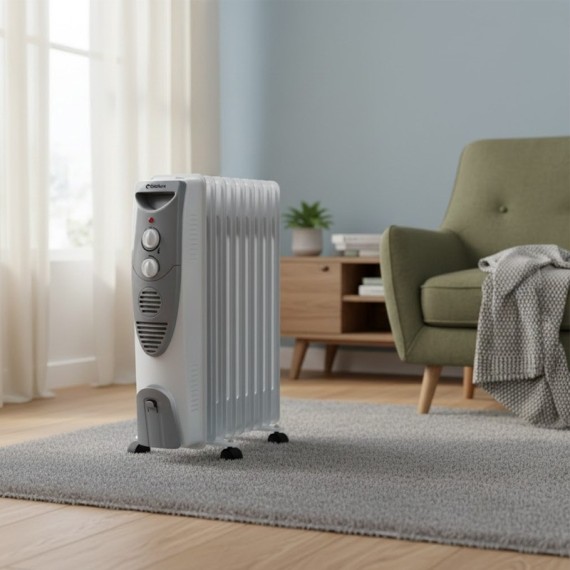 Radiateur bain d’huile 2000W 9 éléments chauffage maison