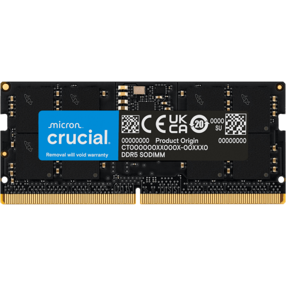 Crucial 8GB DDR5 SODIMM pour ordinateurs portables récents