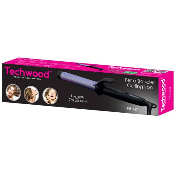 Boucleur cheveux TECHWOOD céramique noir pratique