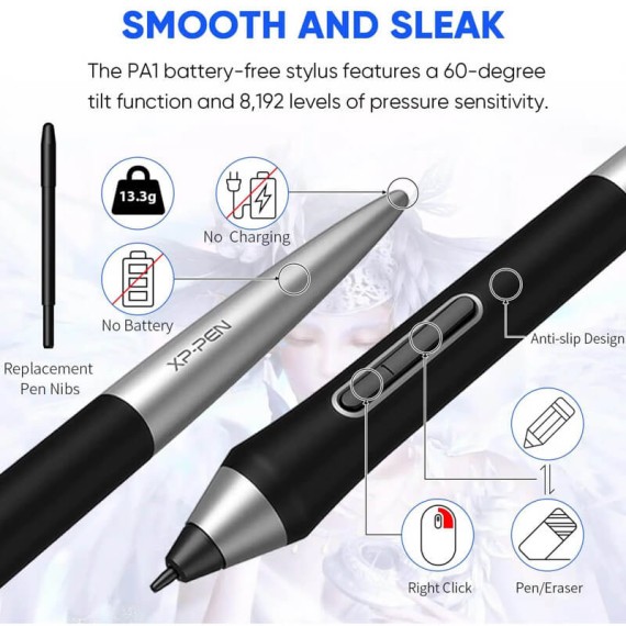 Tablette graphique XP-PEN Déco Pro MW zone active 11 pouces pour dessin numérique