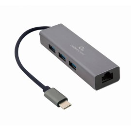 Cable adaptateur réseau USB-C Gigabit GEMBIRD A-CMU3-LAN-01 - Gris