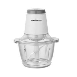 Mini Hachoir Schneider 400Watt 1.2L Bol en Verre Blanc SCHMH400