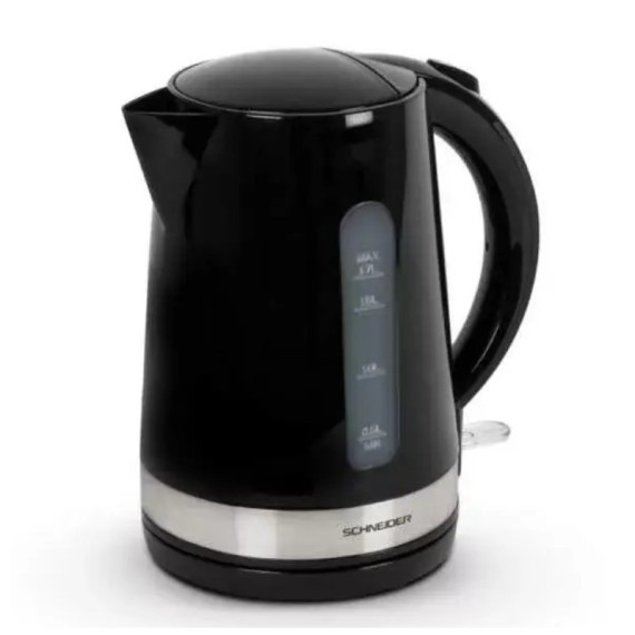 Bouilloire Sans Fil Schneider design moderne noir 1.7L 2200W
