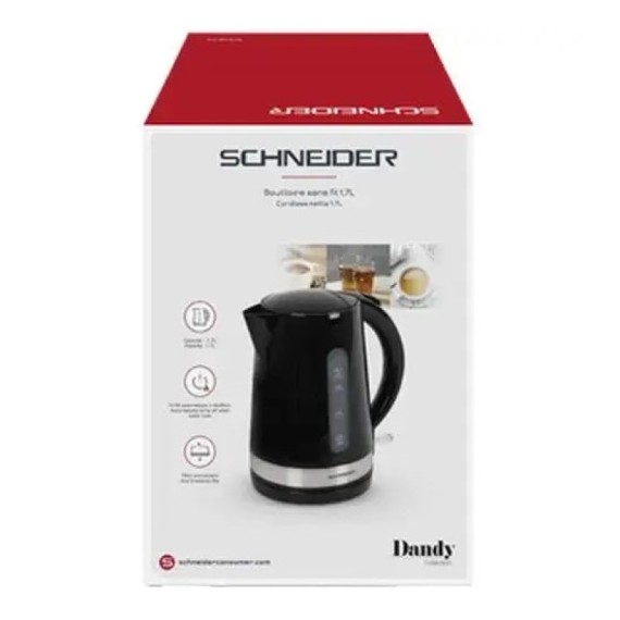 Bouilloire électrique Schneider capacité 1.7 litres usage quotidien