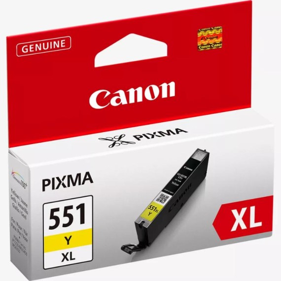 Encre Canon CLI551XL Y compatible imprimantes PIXMA jaune
