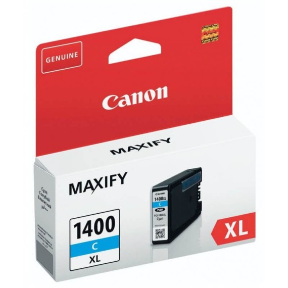 Cartouche Canon PGI-1400XL XL couleur Cyan pour imprimantes MAXIFY