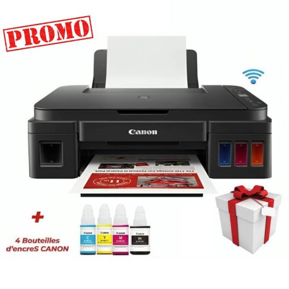Imprimante à Réservoir Intégré 3en1 CANON Pixma G3410 Wifi Couleur