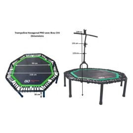 Trampoline Hexagonal PRO avec Bras CHJ