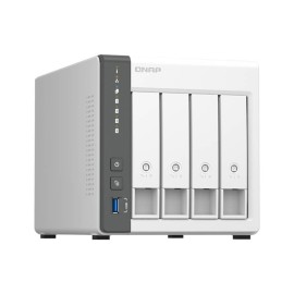 Serveur NAS QNAP TS433-4G Tour Quad Core 4 Baies 4 Go - Blanc