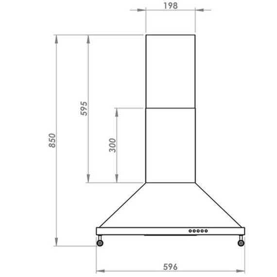 Hotte murale noire Kumtel avec éclairage LED