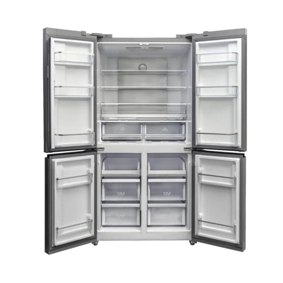 Intérieur du réfrigérateur 4 Portes Hyundai LED et compartiments