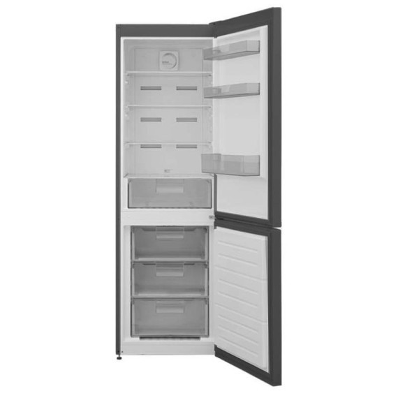 réfrigérateur combiné Brandt 380 litres design inox foncé