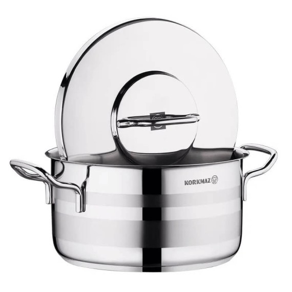 Faitout inox Korkmaz compatible induction cuisine moderne