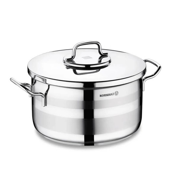 Faitout inox 28 cm haute qualité pour toutes cuissons