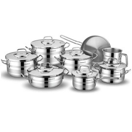 Batterie de Cuisine Korkmaz Astron A2053 14 Pièces - Inox
