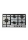 Plaque inox encastrable 5 feux avec allumage électrique et sécurité