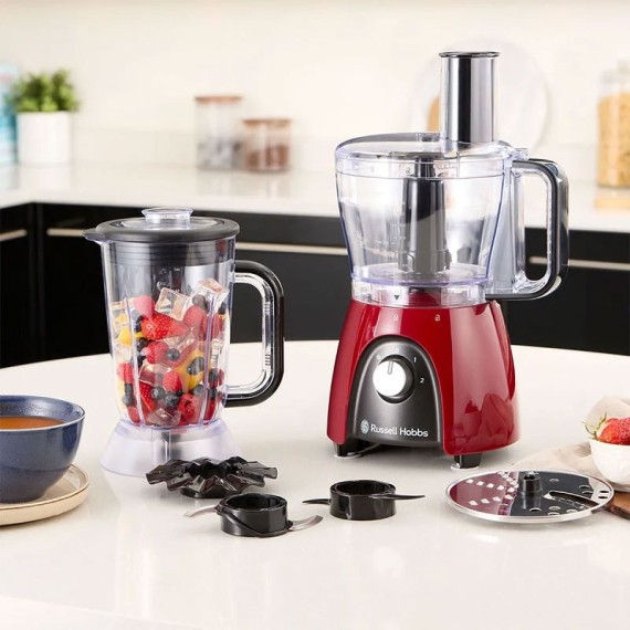 RUSSELL HOBBS Desire 600W , Robot Multifonction rouge cuisine