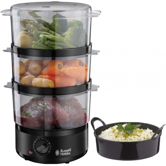 Cuiseur vapeur rapide 3 niveaux pour légumes et riz