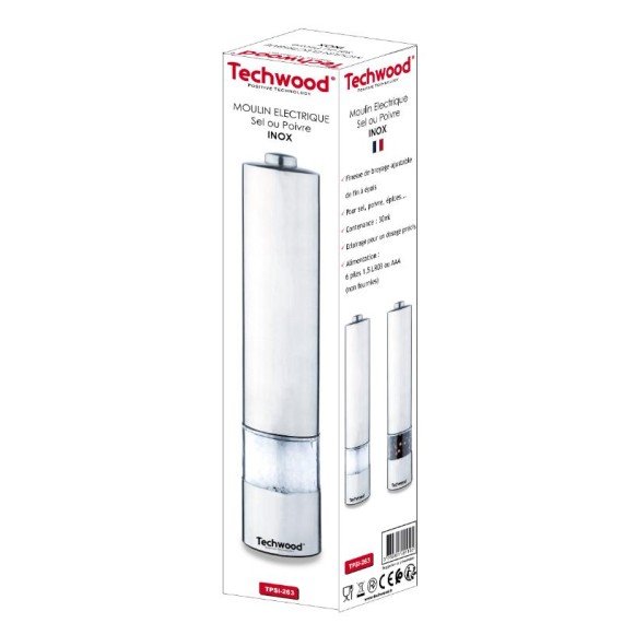 Moulin à poivre électrique avec éclairage pour dosage précis