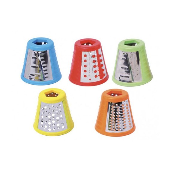 Râpe légumes multifonction TECHWOOD avec 3 râpes et 2 éminceurs