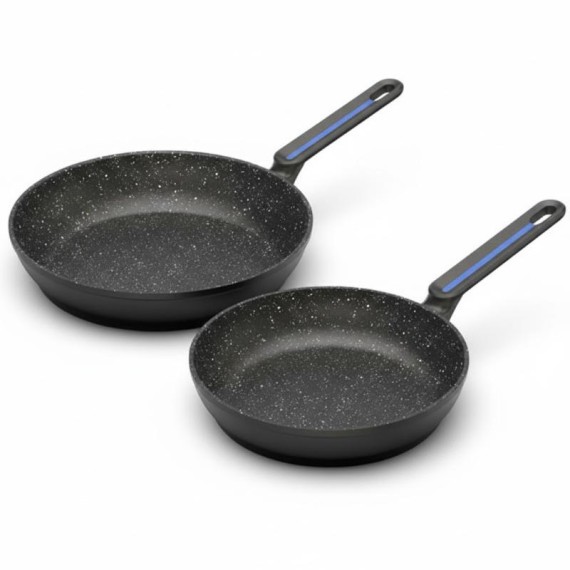 Set de 2 poêles TECHWOOD tous feux noir