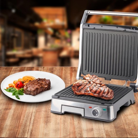 Grille-viande Electrique TECHWOOD TGD-2018D 2000W inox pour cuisine