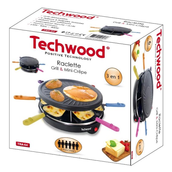 Appareil raclette 800W Techwood TRA-64 noir