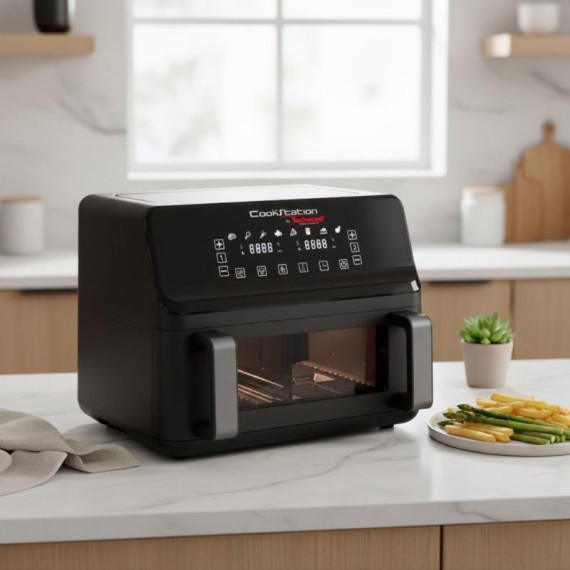 Cuisson double compartiment friteuse duo Techwood