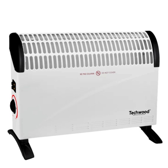Convecteur électrique blanc Techwood pour chambre ou salle de bain